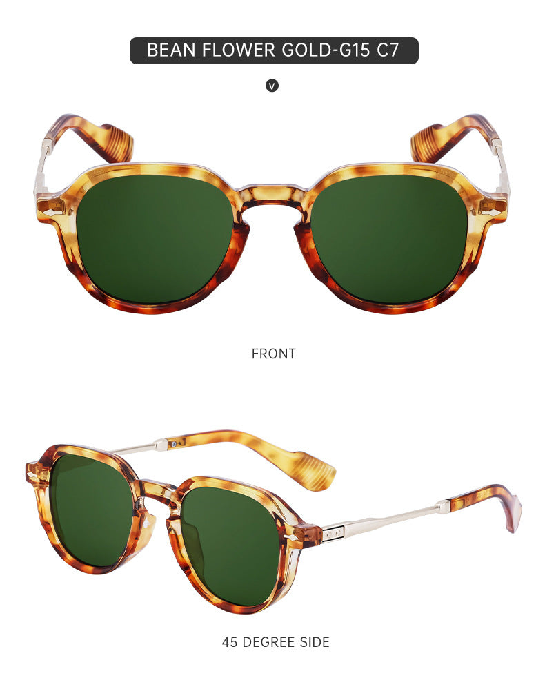 Leopard Print Vintage Sunglasses for Women, European and American Style Small Square Frame Sunglasses, Outdoor Street Photography Sun Protection Glasses sunglasses