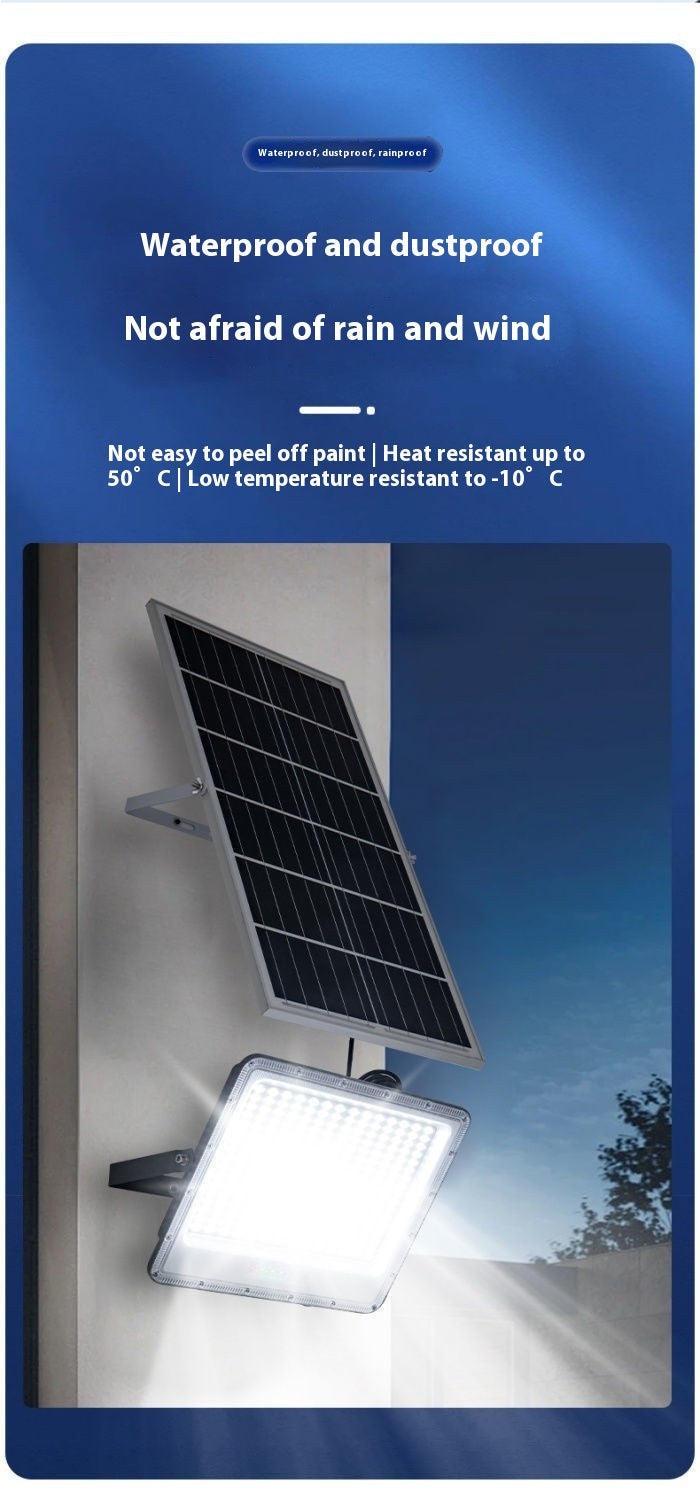 High Power LED Lighting Solar Garden Street Floodlight High-quality Outdoor Lighting Suitable for Roads IP65 Protection Level