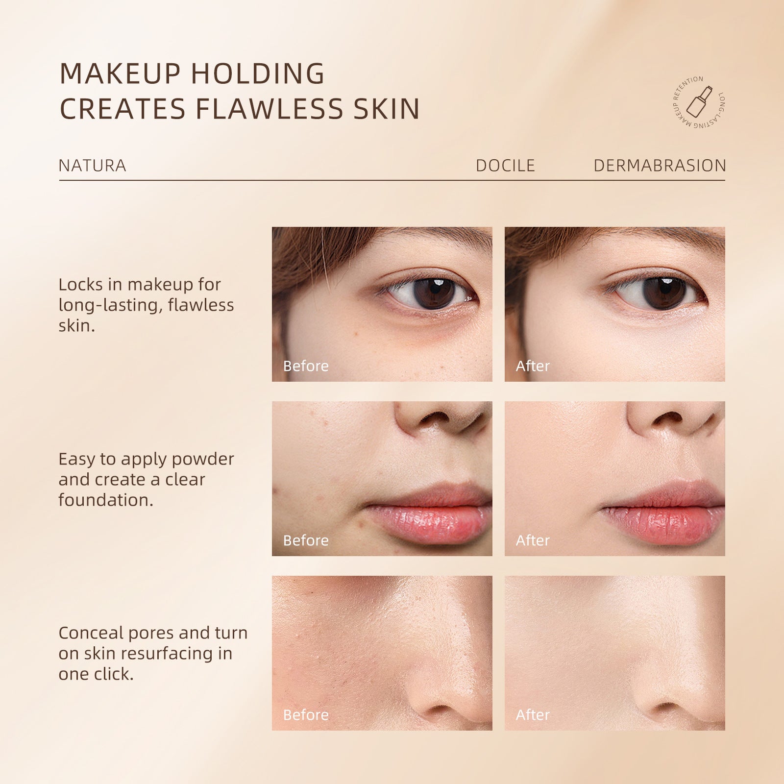 Double-ended Foundation Stick Foundation Concealer Oil Control Long-lasting Commuting Waterproof Sweatproof Non-cakey Foundation