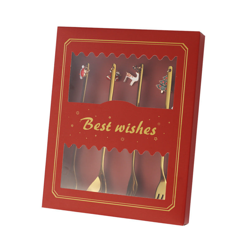 Pendant Jewelry Small Spoon DIY Coffee Children's Dessert Stirring Stick Ice Cream Popsicle Christmas Gift Tableware Spoon