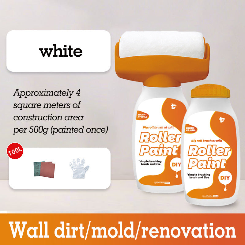 Wholesale Large Roller Paint for Indoor Wall Renovation and Repair, Water-Based Odorless Latex Paint, White Self-Painting Paint
