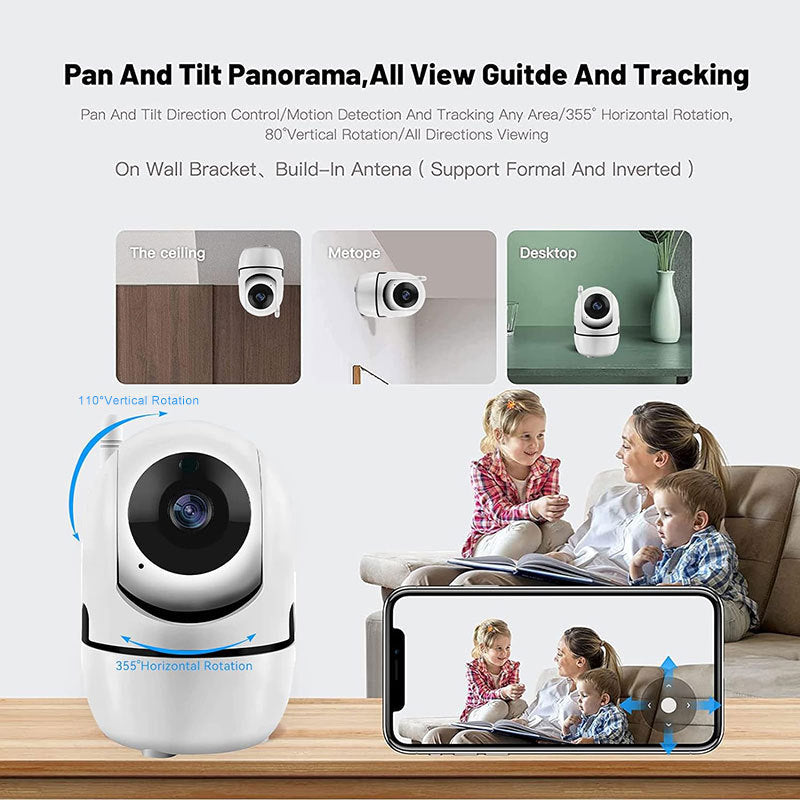 Smart Pet Monitoring Camera360Baby Care Remote Wireless HD Night Vision Panoramic Camera