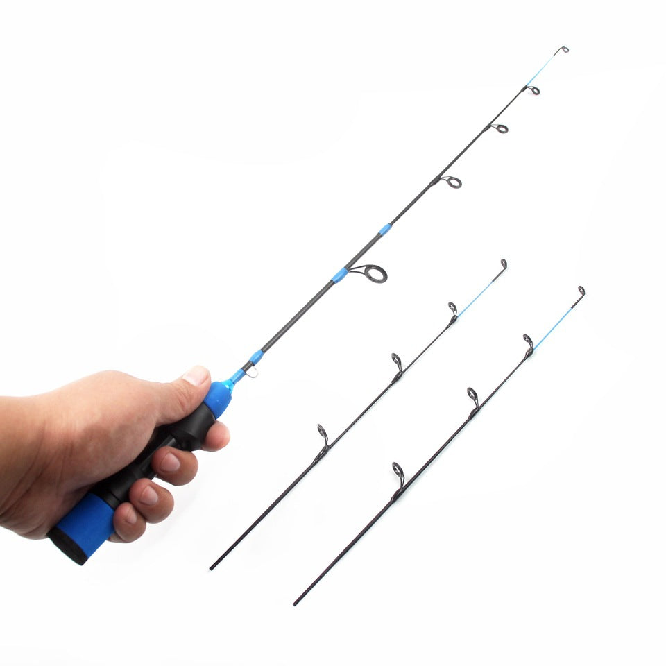 55cm3Carbon Fiber Ice Fishing Rod Ultra Soft Ultra Light Portable Winter Fishing Rod European and American Winter Fishing