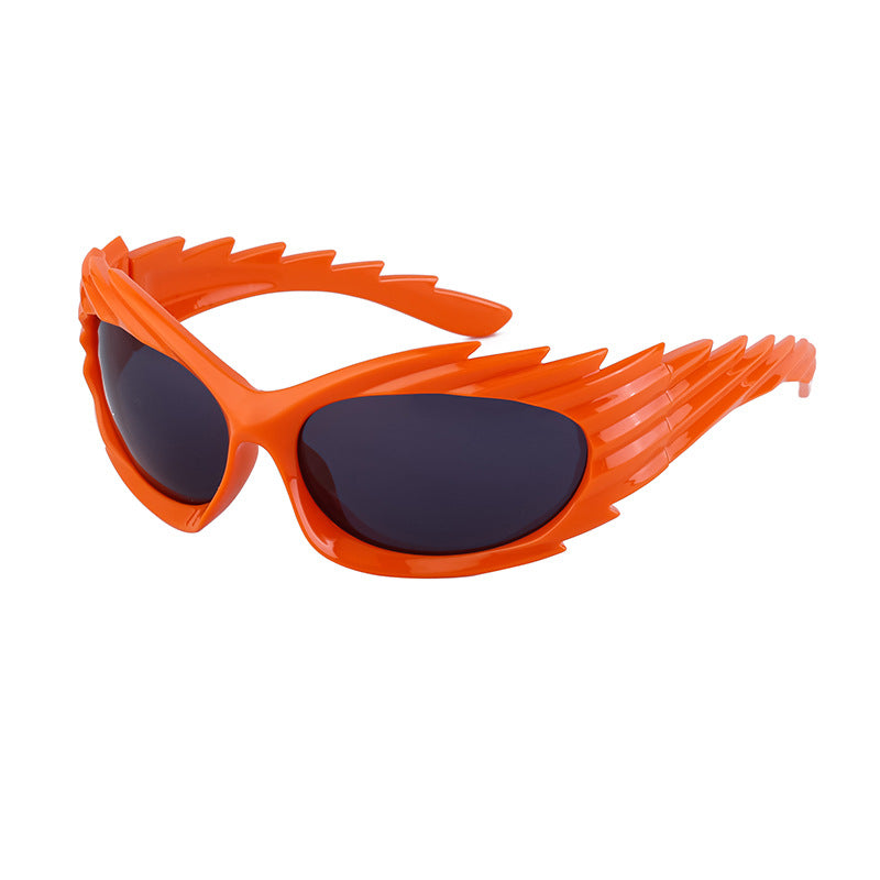 Europe and America Y2K Millennium Windproof Sunglasses for Women Trendy Personality Irregular Shape Sun Protection Sunglasses for Men Cycling Sports Glasses
