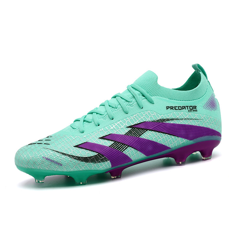 2025New Football Shoes for Men and Women, Youth Students, Fashionable and Comfortable, Long Spikes, Low-top, Factory Direct Sale