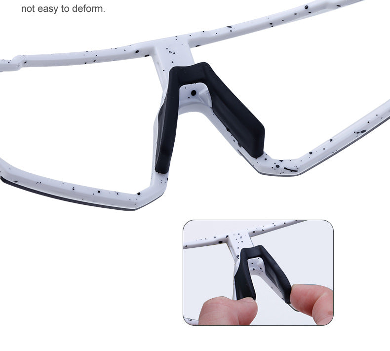 European and American One-piece Photochromic Sunglasses Women Outdoor Cycling Sports Windproof Sunglasses Men Wholesale shades