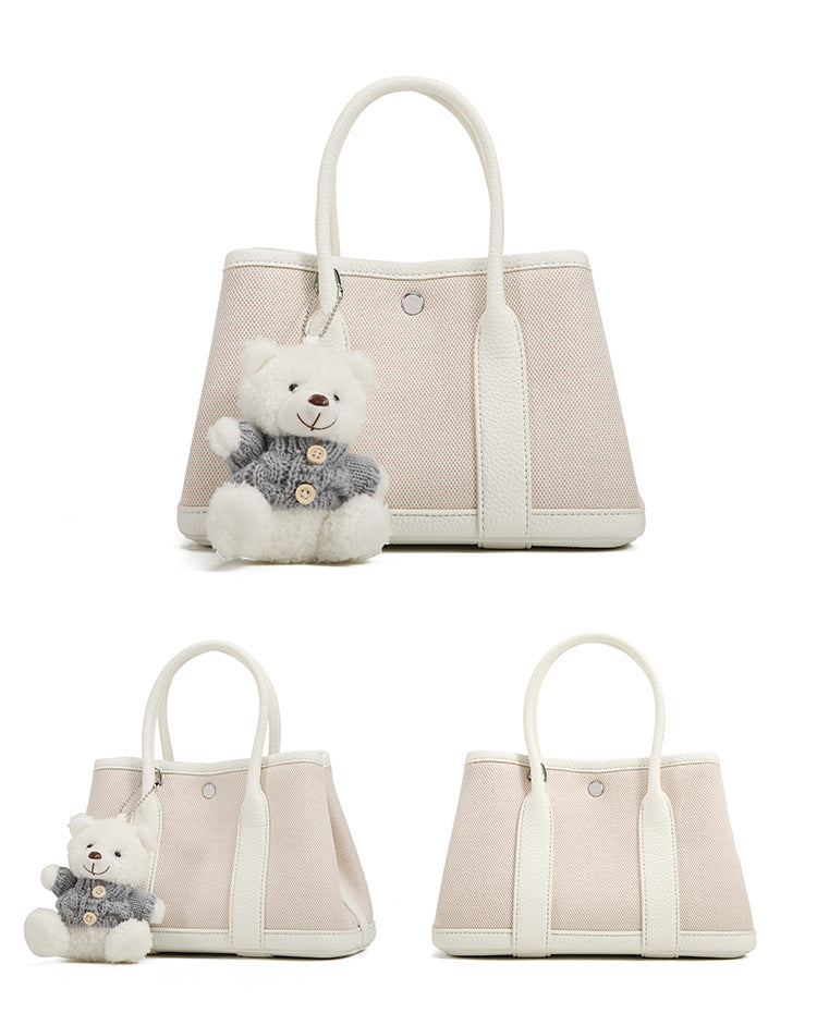 High-end Fashion Handheld Bucket Bag for Women Korean Style New Versatile Trendy Canvas Tote Bag Niche Casual Crossbody Bag