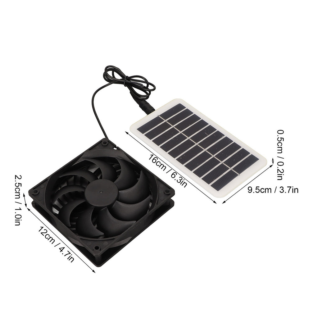 Direct Sales Solar Panel Exhaust Fan Portable Energy-Saving Solar Exhaust Fan Chicken House Deodorization Exhaust Ventilation