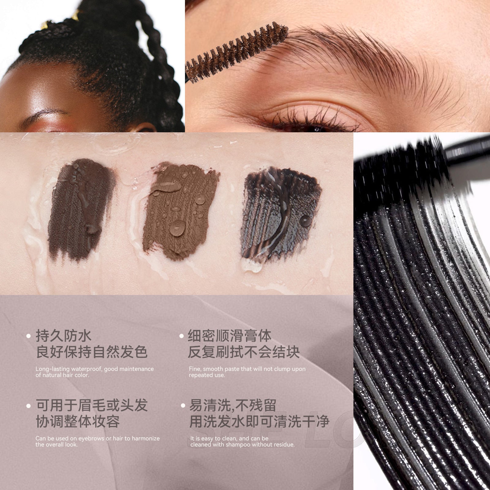 sheloves White Hair Color Stick Covers Gray Roots Non-Staining Waterproof Hair Stick