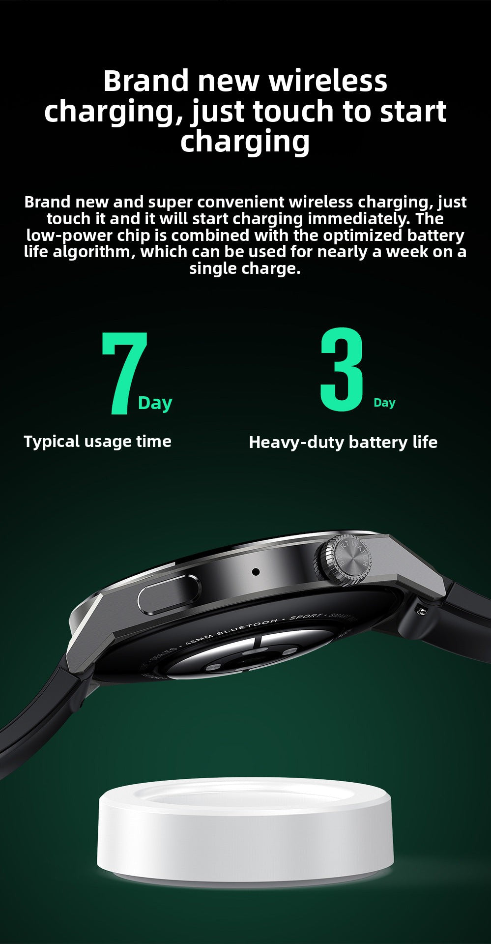 New HK46Smart Watch HD AMOLED Multiple Screen Dial Switching NFC Offline Alipay Factory