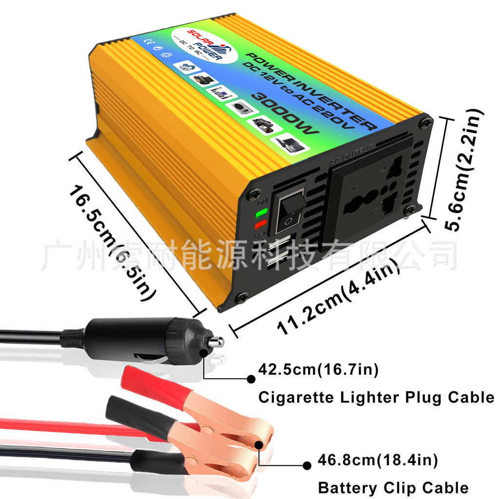 300W Car Converter Inverter Car Small Appliances12V Turn110V/220V Belt3.6A Double USB Mouth
