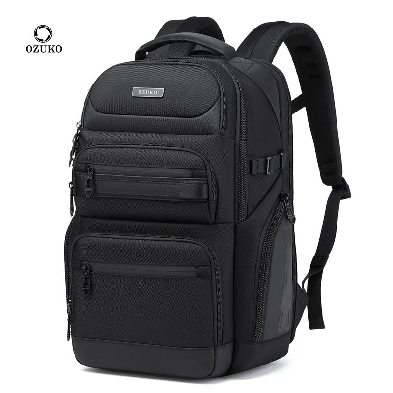 OZUKO Business Backpack Men's Computer Backpack Waterproof High-end Business Travel College Student Commuting School Bag