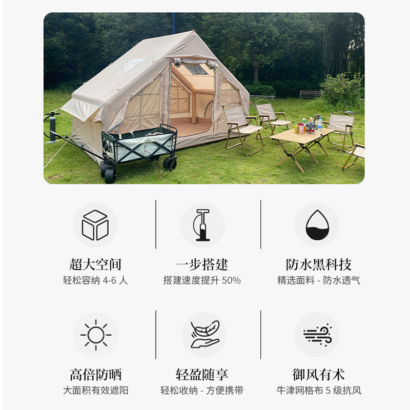 Manufacturer Wholesale Outdoor Camping Tent No Setup Quick Open Fully Automatic Inflatable Tent Thickened Rainproof Camping Tent