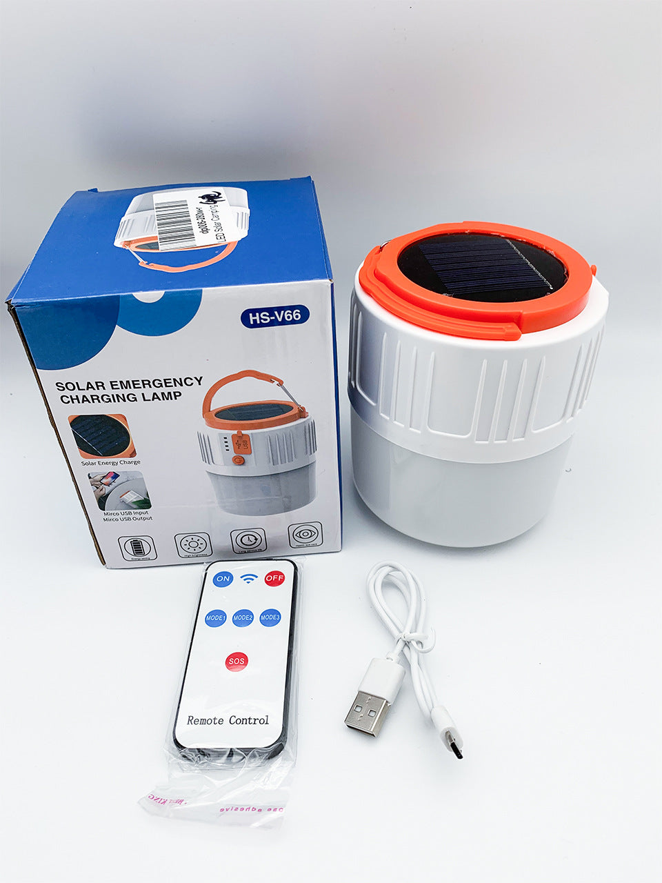 Outdoor Solar Rechargeable Bulb Tent Light Emergency Light Camping Light Household Power Outage Light with Remote Control
