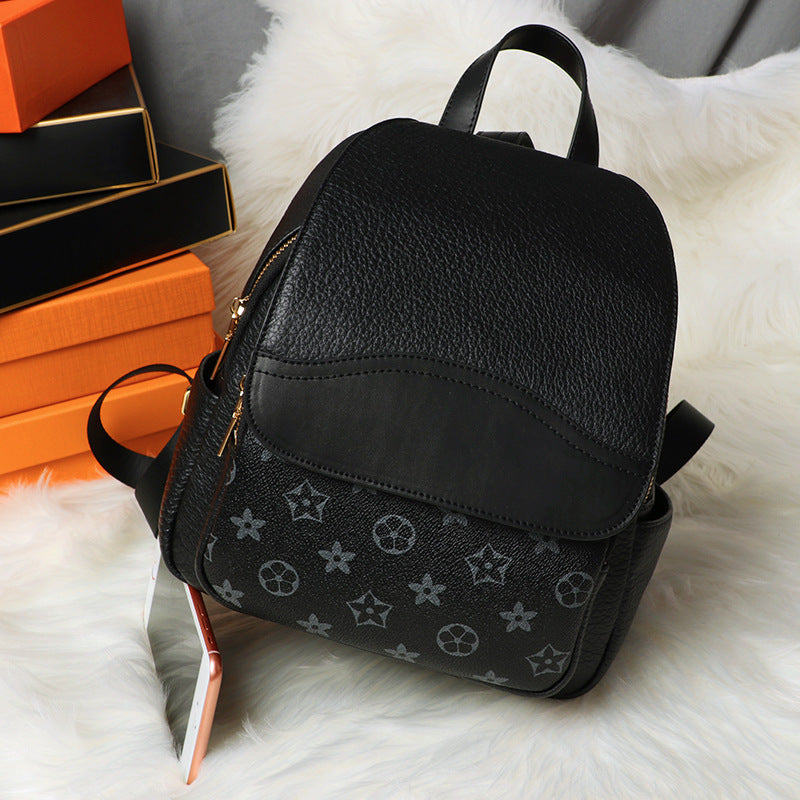 Backpack Top Layer Cowhide mini Fashionable Simple Large Capacity Crossbody Bag Casual Versatile Travel Small Backpack for Women