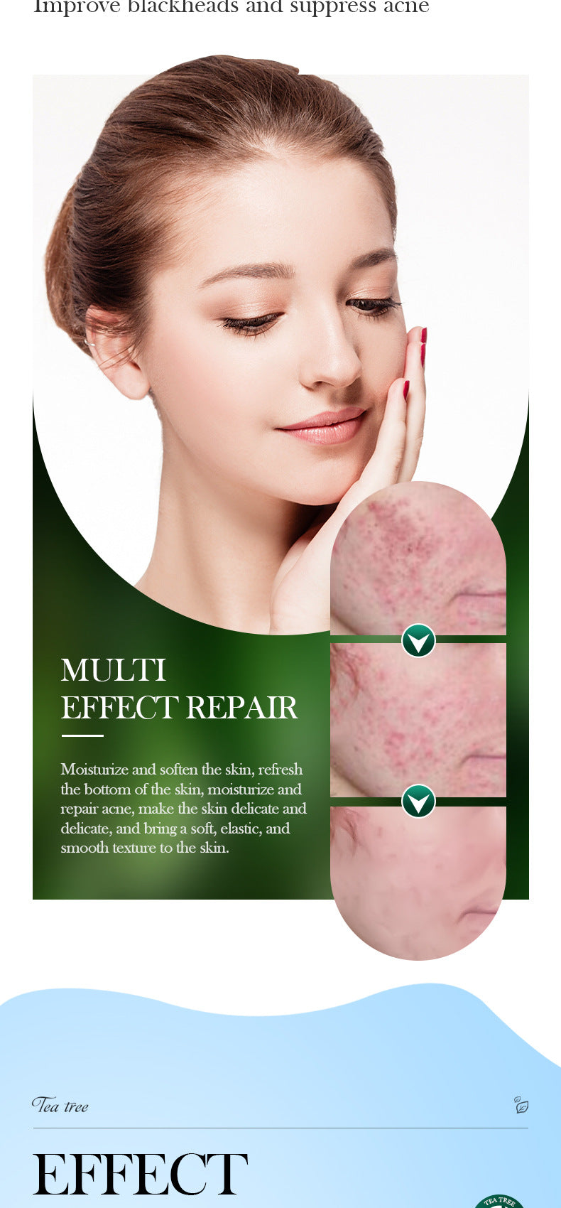 Tea Tree Facial Mask25g SADOER Refreshing Moisturizing Tablets for  Wholesale