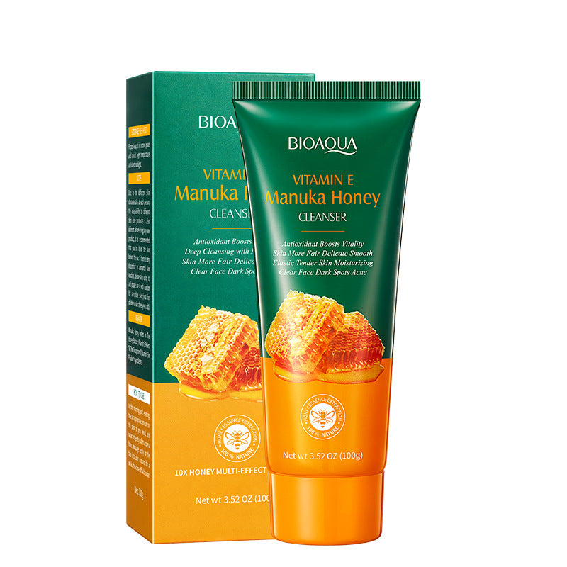 Honey Facial Cleanser100gBIOAOUA Vitamin E Deep Cleansing Facial Cleanser Cross-Border Foreign Trade Wholesale