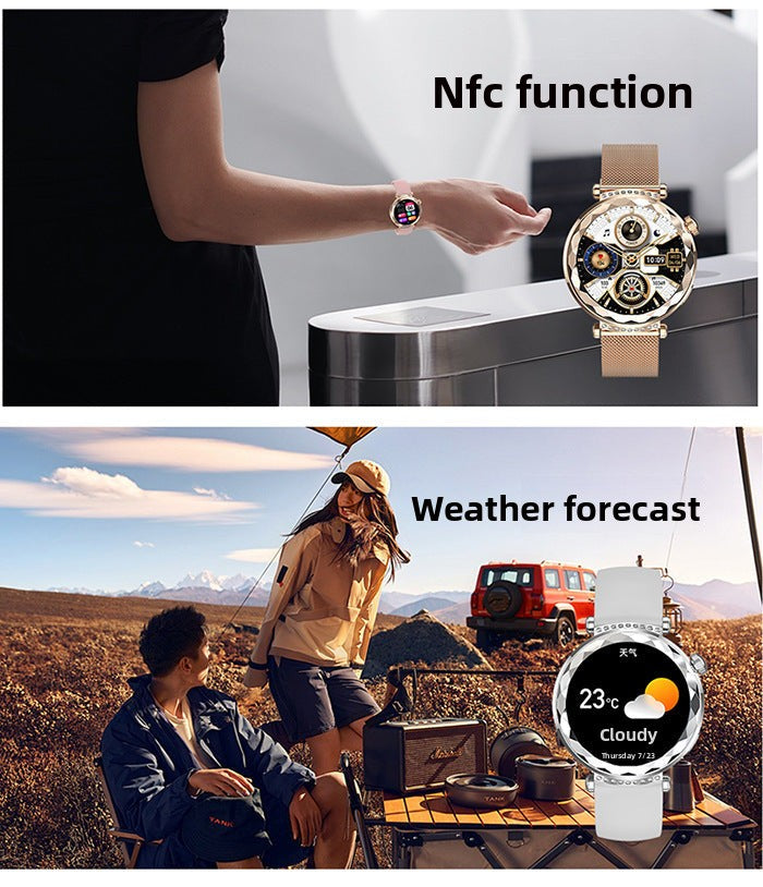 HK88Smart Watch1.19inch Bluetooth Call True Heart Rate Pedometer Sleep Monitor Women's Sports Watch