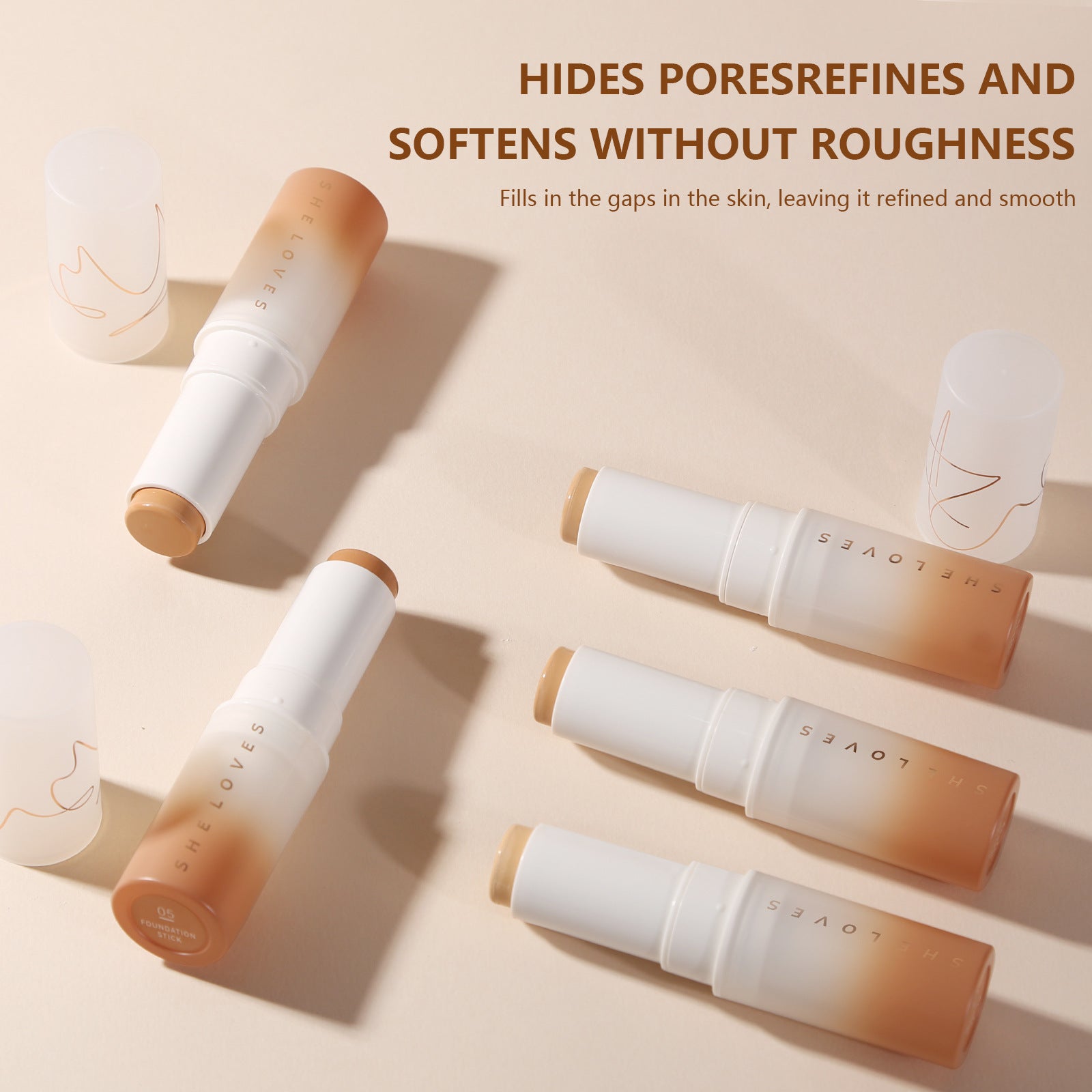 Exclusive Supply sheloves Matte Foundation Stick Concealer Foundation Liquid Non-Cakey Foundation Cream Long-Lasting Foundation Cream