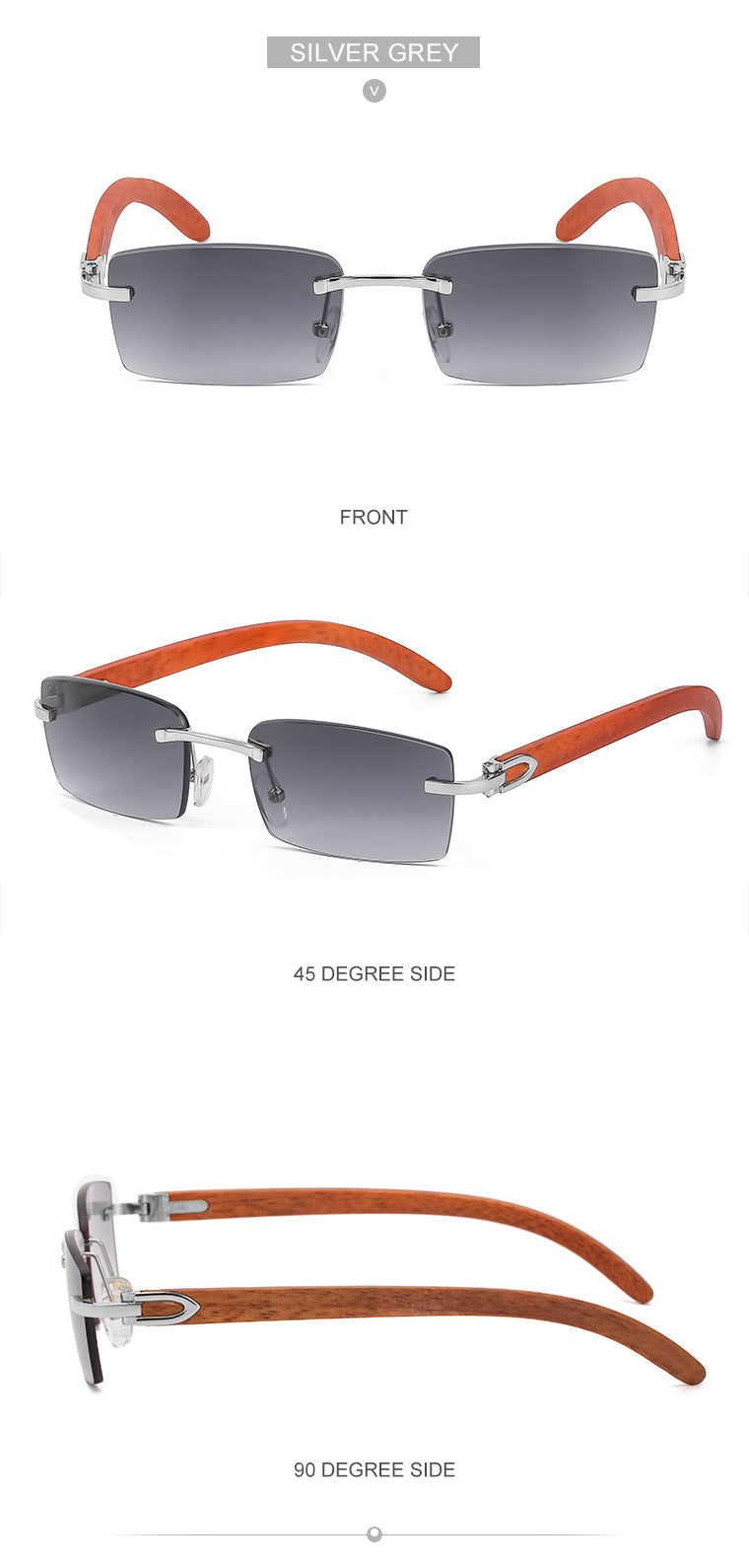 New Fashion Sunglasses for Men Ultra-Clear Frameless Sunglasses Ocean Lens Diamond Cut Edge Trendy Wholesale7533