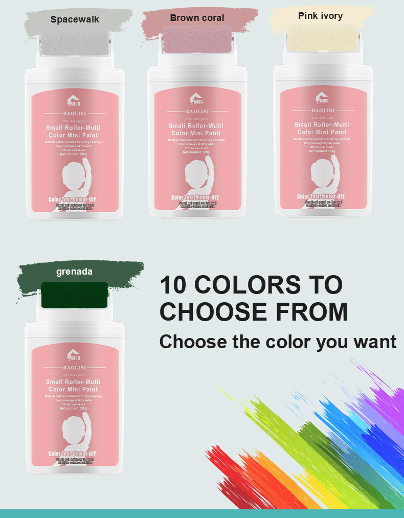 Tik Tok Same Style Small Roller Brush Paint Odorless Wall Repair Paste for Dirt and Graffiti, Latex Paint Repair