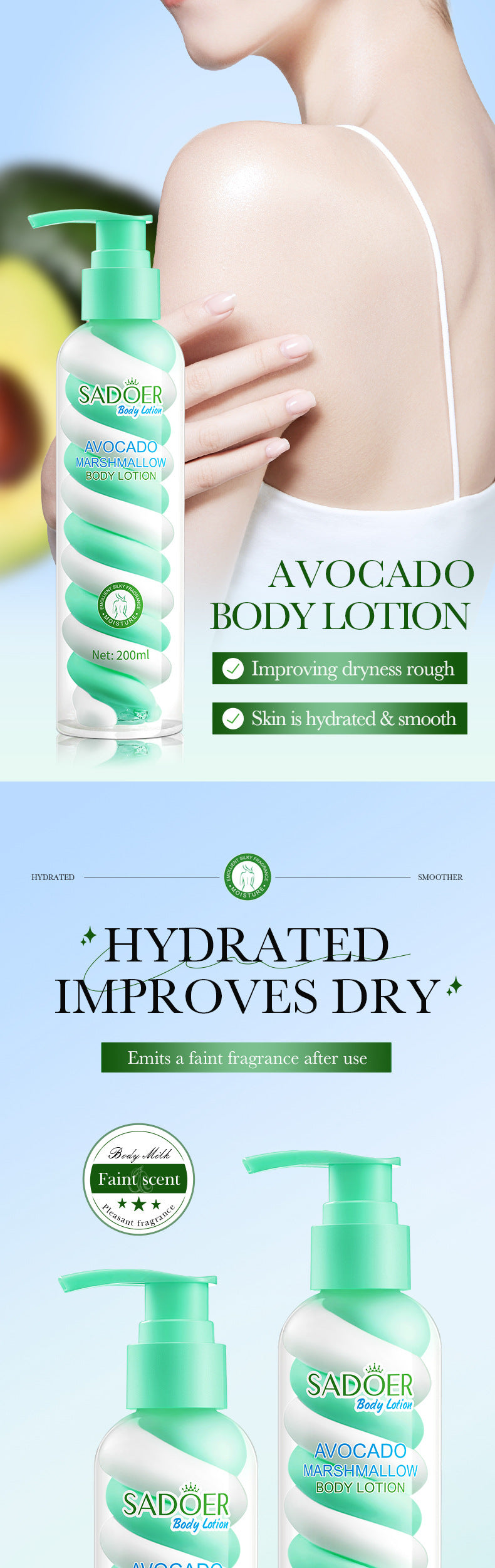 Marshmallow Body Lotion200ml Niacinamide Moisturizing and Hydrating Skin Rejuvenation  Wholesale