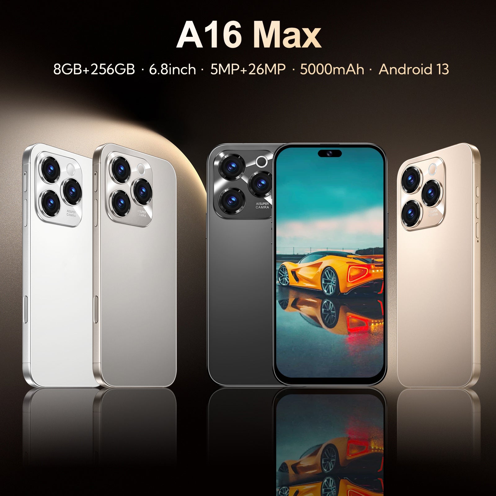 Hot selling product A16 Max Android Smartphone16+1T Factory Direct Sales Mobile Phone Available