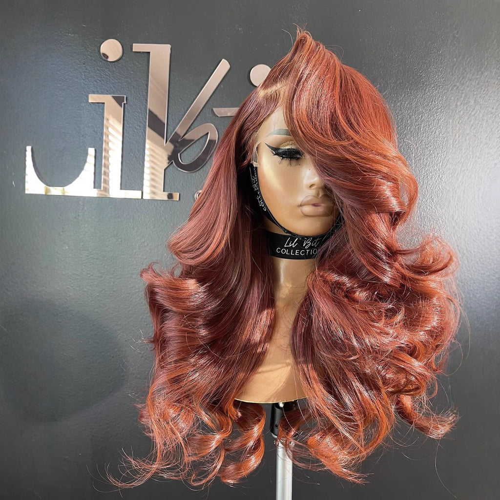 AshHoneyBlondeOmbreColored13x4LaceFrontSyntheticWig Long Curly Hair