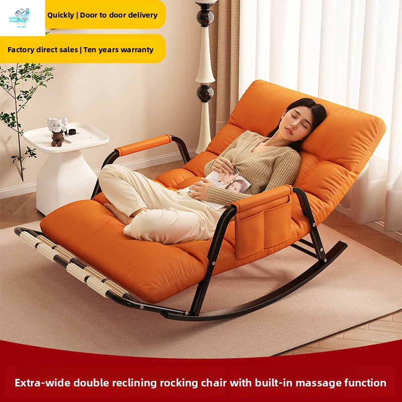 New Home Living Room Balcony Rocking Chair Recliner Adult Lazy Sofa Double Lounge Chair Adults Can Sleep