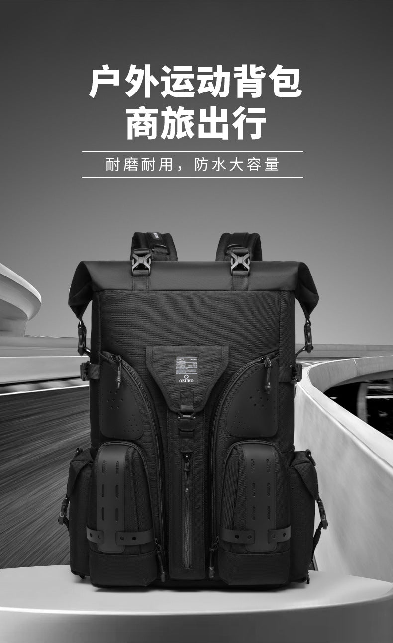 OZUKO Tactical Backpack Men's Shoulder Large Capacity Waterproof Baseball Bag Outdoor Travel Multifunctional Trendy Sports Bag