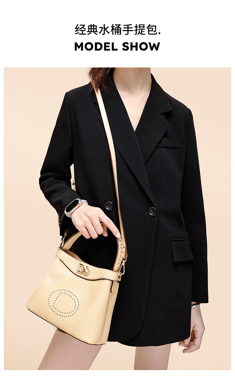 New Bucket Tote Bag Niche Versatile Handbag for Women Daily Casual Light Luxury Fashion Women's Bag Single Shoulder Crossbody Bag