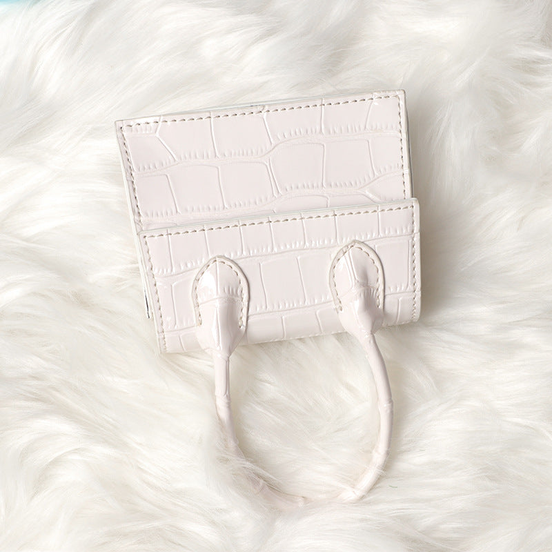 2020New PU Leather Small Square Bag Trendy Crossbody Women's Bag Stone Pattern Handbag Mini Bag minibags