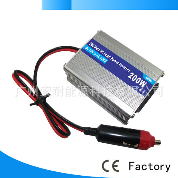 Vehicle Inverter200W DC12V Turn AC110V/220V Lazada Shopee E-commerce Export