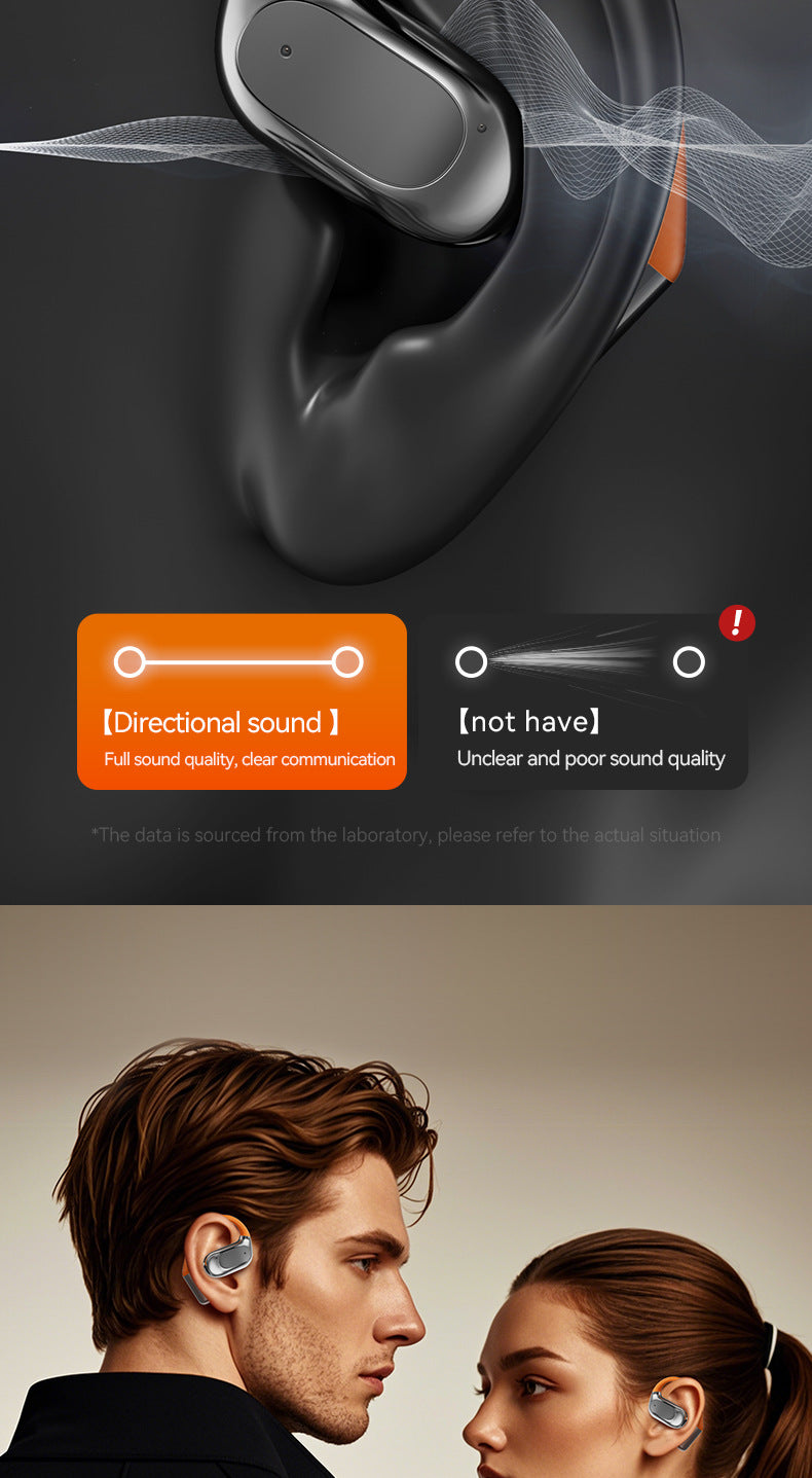 New M113Rotating Small Coconut Ball Dual Ear Noise Cancelling Wireless Bluetooth Earphones Air Bone Conduction Ear Hook Waterproof Sports