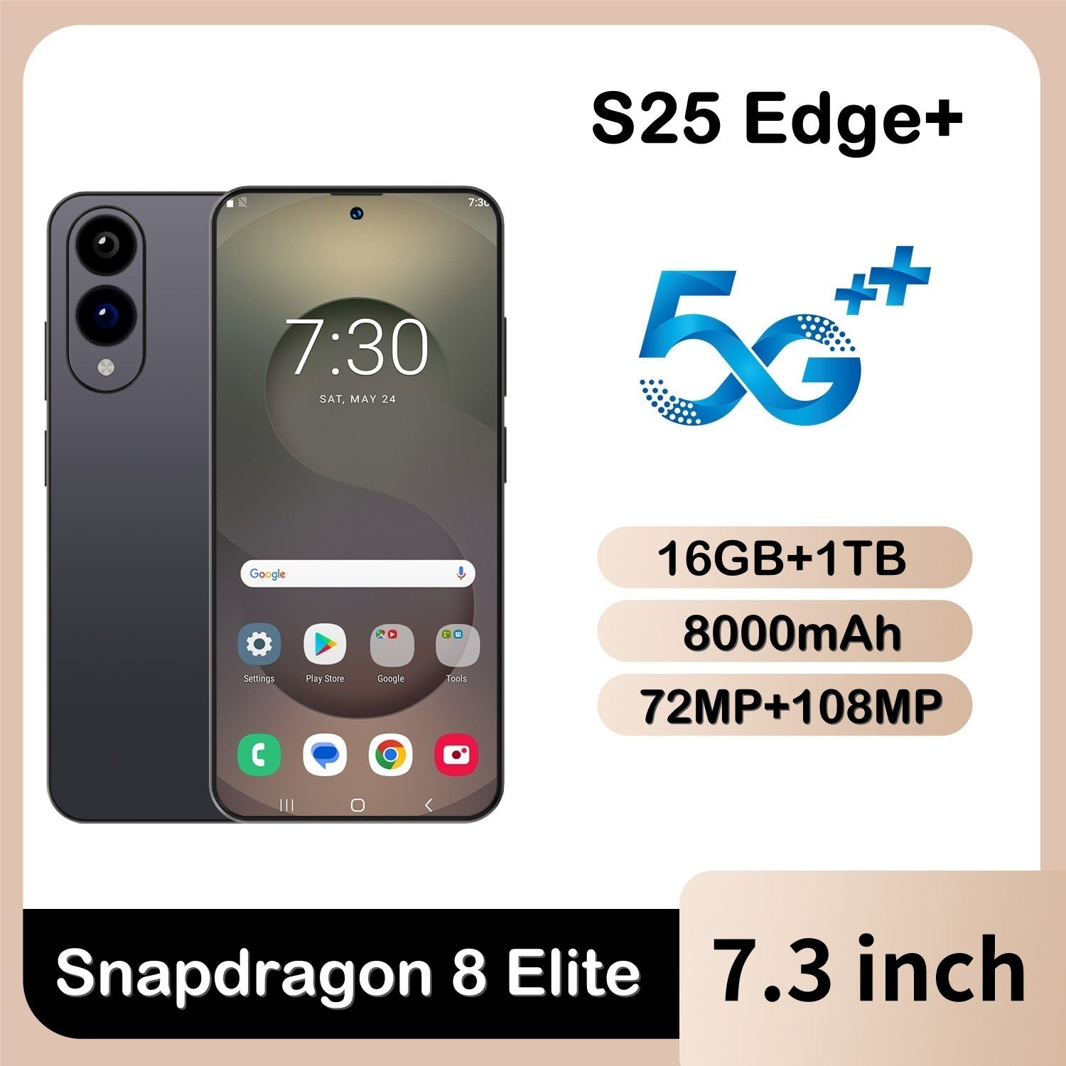 New Smartphone S25 Edge+Large Screen16+1T Smartphone Factory Price Wholesale(Popular)