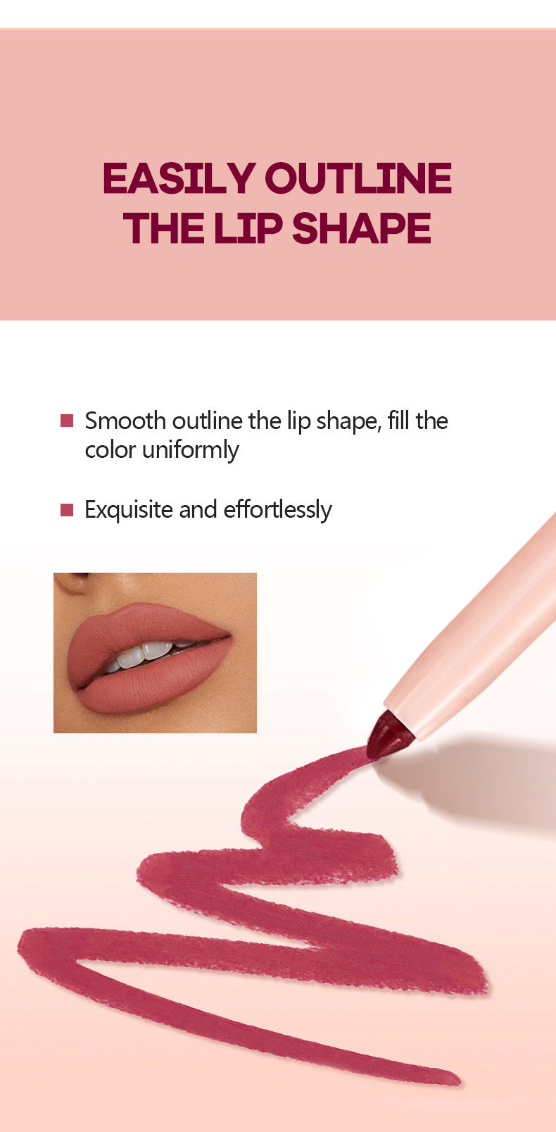 OCHEAL Ouqianya Lip Liner Long-lasting Waterproof Matte Lipstick Packaging Lip Makeup