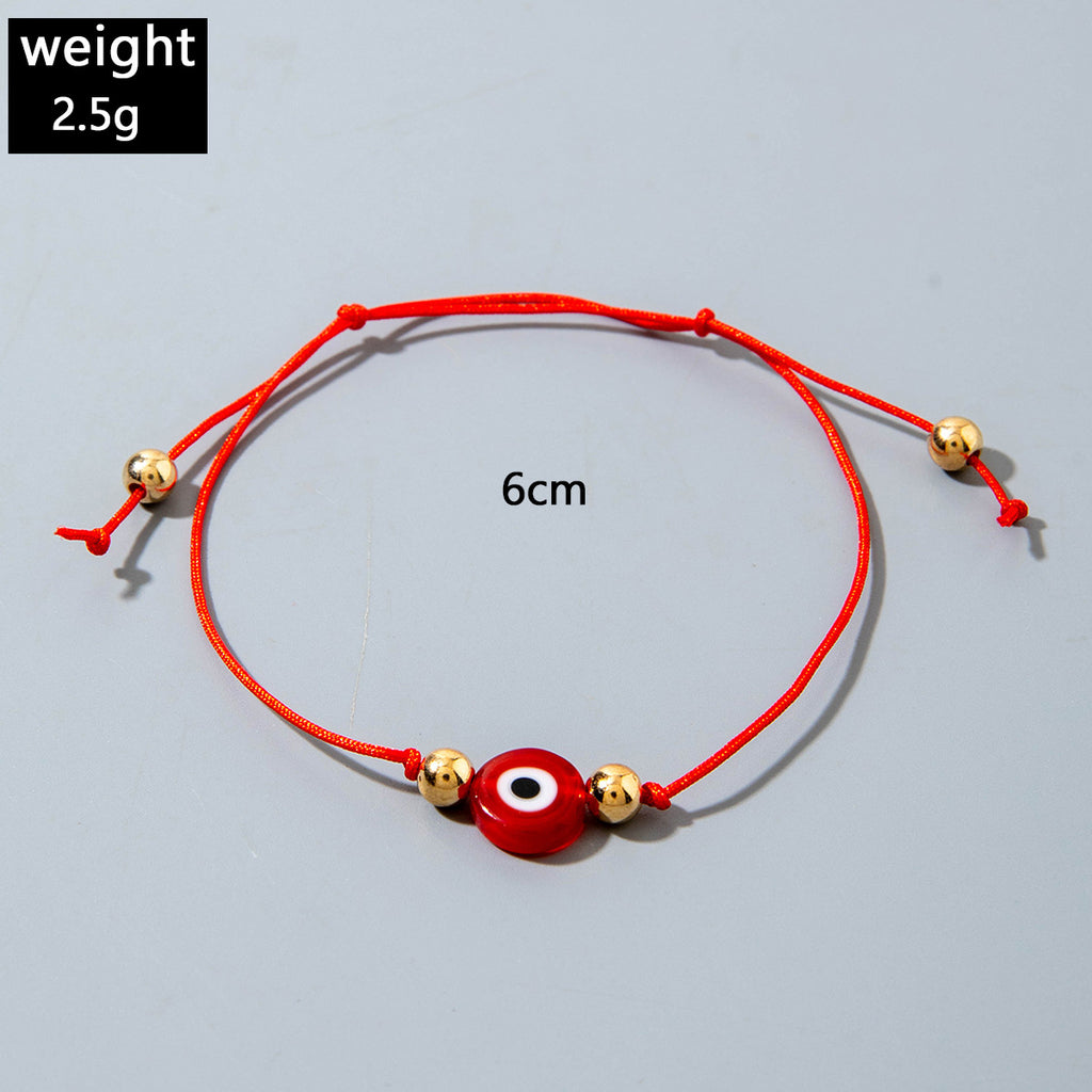 European and American Style Bracelet Colorful Devil's Eye Beaded Bracelet Simple Glass Eye Bracelet Wholesale