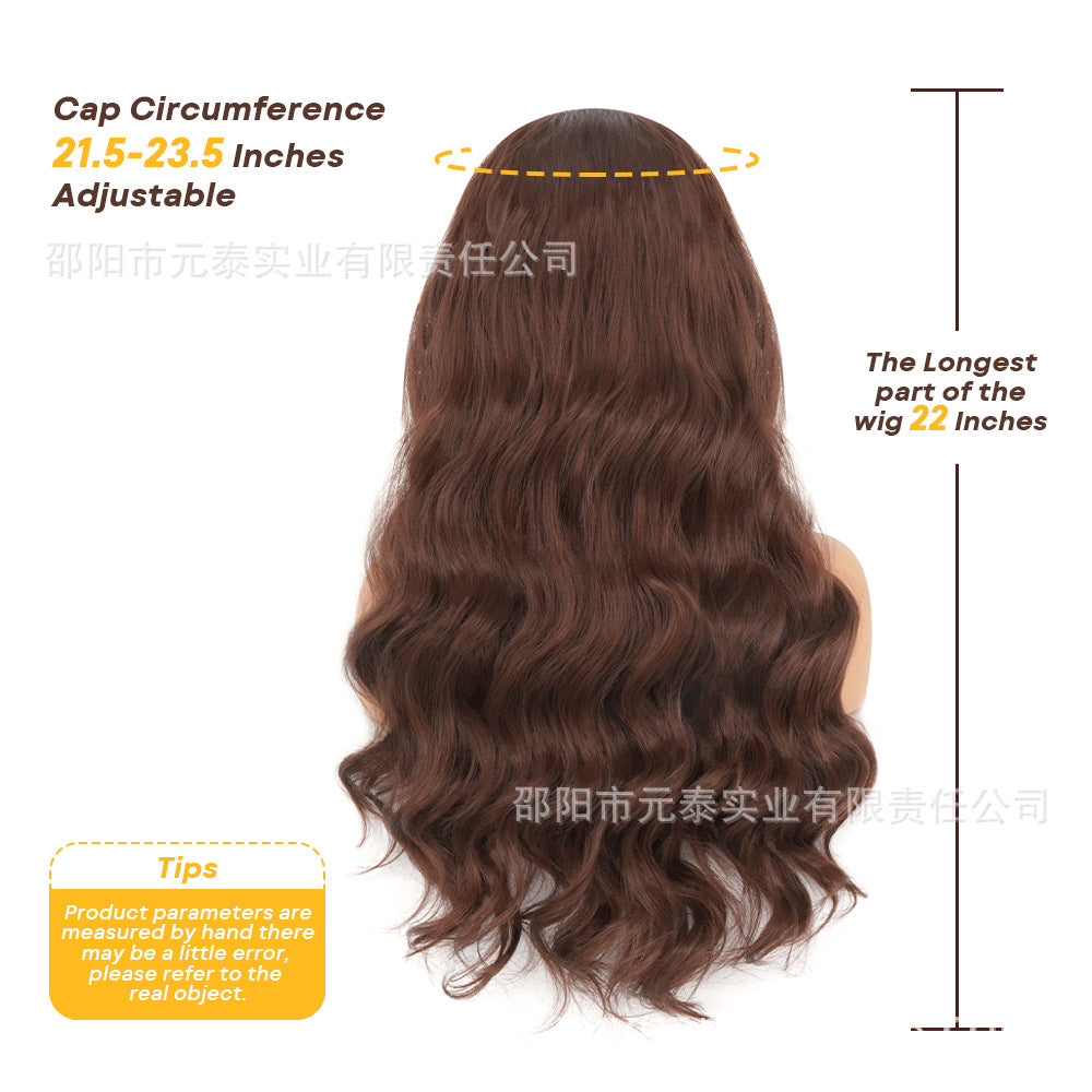 Synthetic Body Wave Chocolate Brown 13X4 Lace Front Wigs