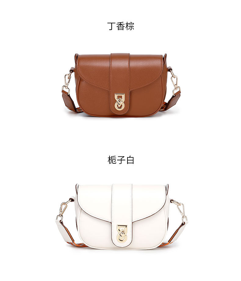 Original Design Niche Texture Saddle Bag with Webbing for Women, Versatile Fashionable Shoulder Bag, Casual Crossbody Bag for Daily Use