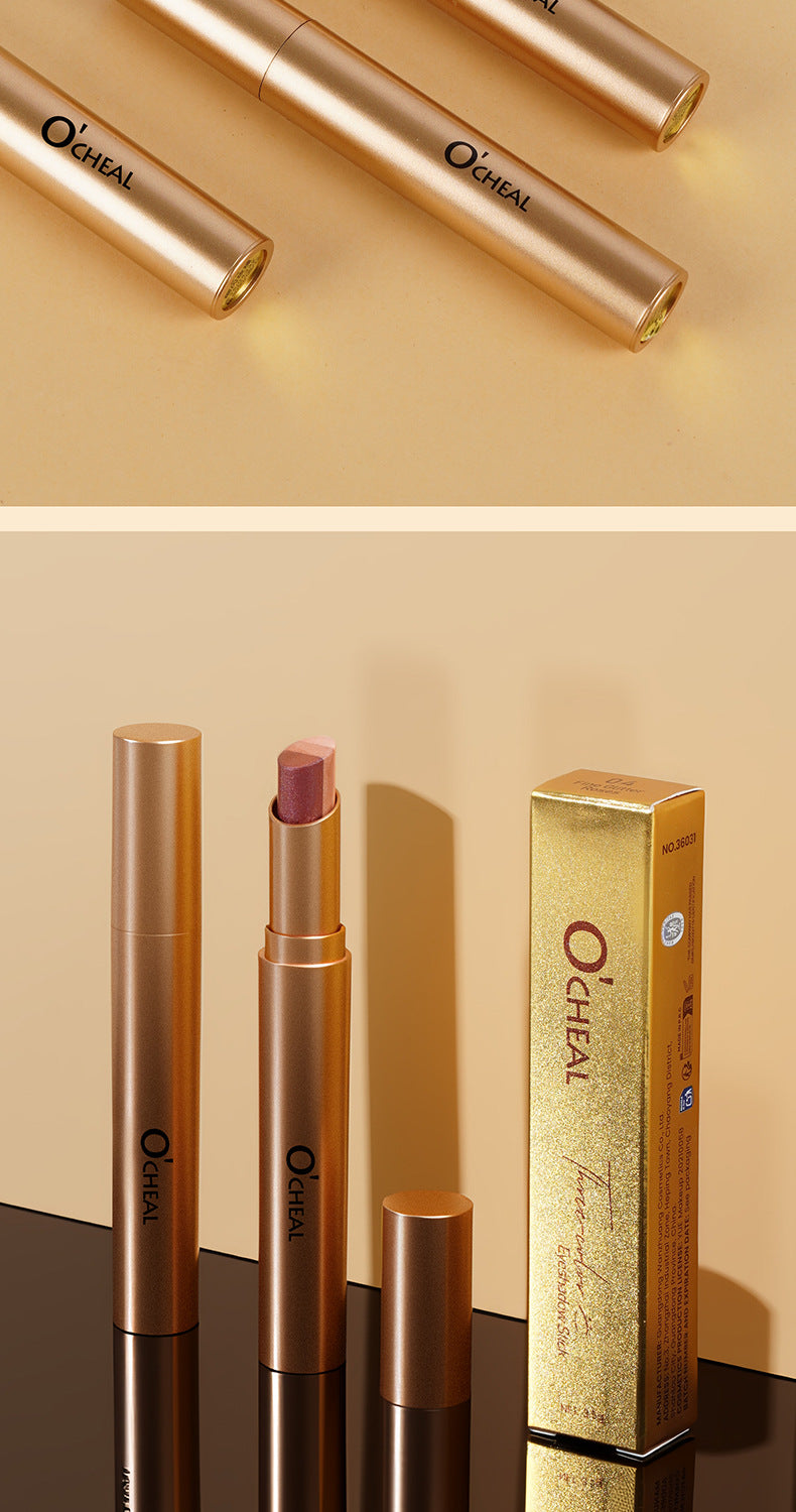 One-Stroke Gradient Lazy Three-Color Eyeshadow Stick Matte Shimmer Pearl Highlight Eyeshadow Pen