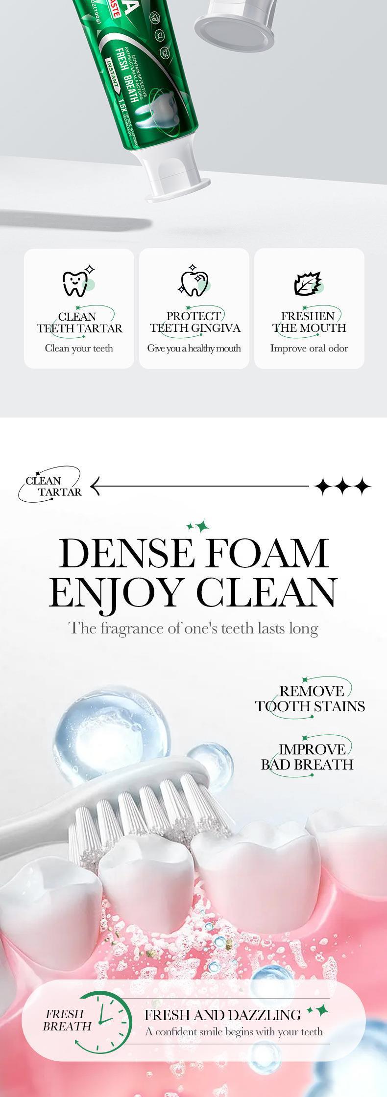 BIOAOUA Baking Soda Gum Care Toothpaste Clean the Mouth and Freshen Breath Genuine Toothpaste Wholesale