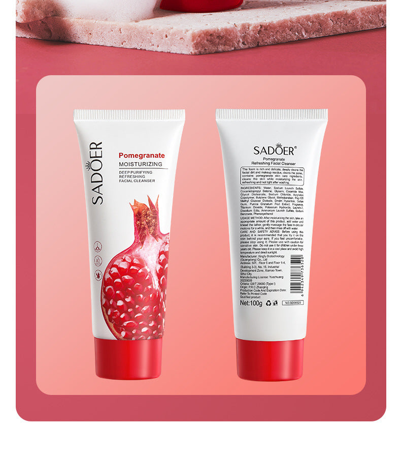 Facial Cleanser SADOER Rose Facial Cleanser100g Deep Cleaning  Foreign Trade Live Wholesale