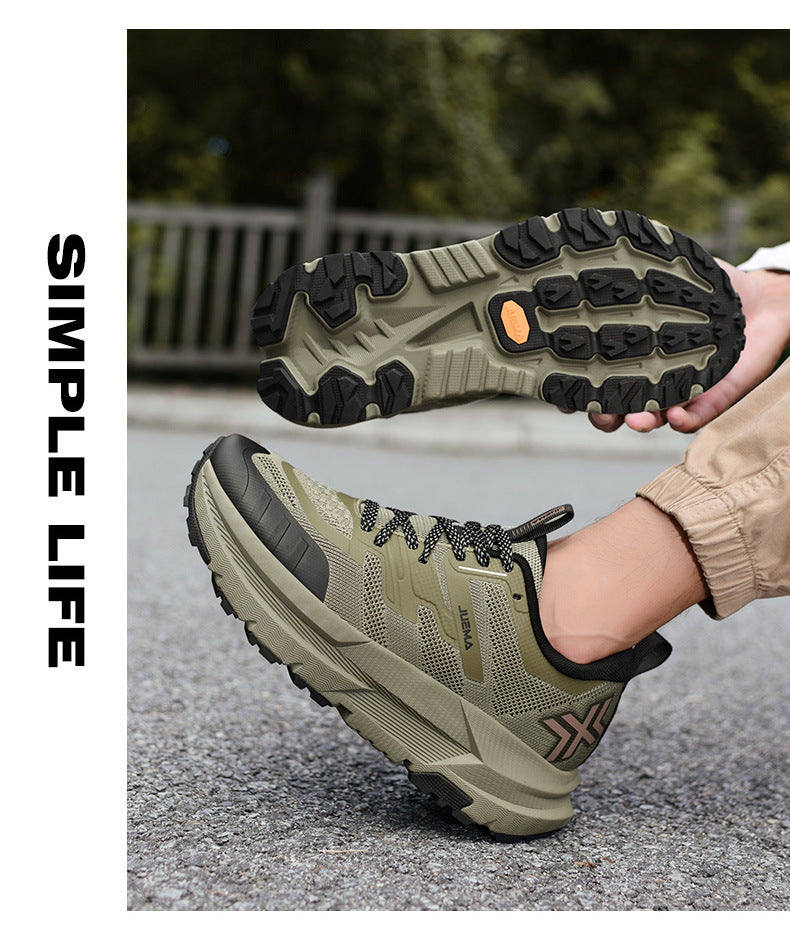 Large Size Men's Running Shoes Wear-Resistant Non-Slip Outdoor Hiking Shoes Breathable Versatile Shock Absorption High-Quality Sports Shoes
