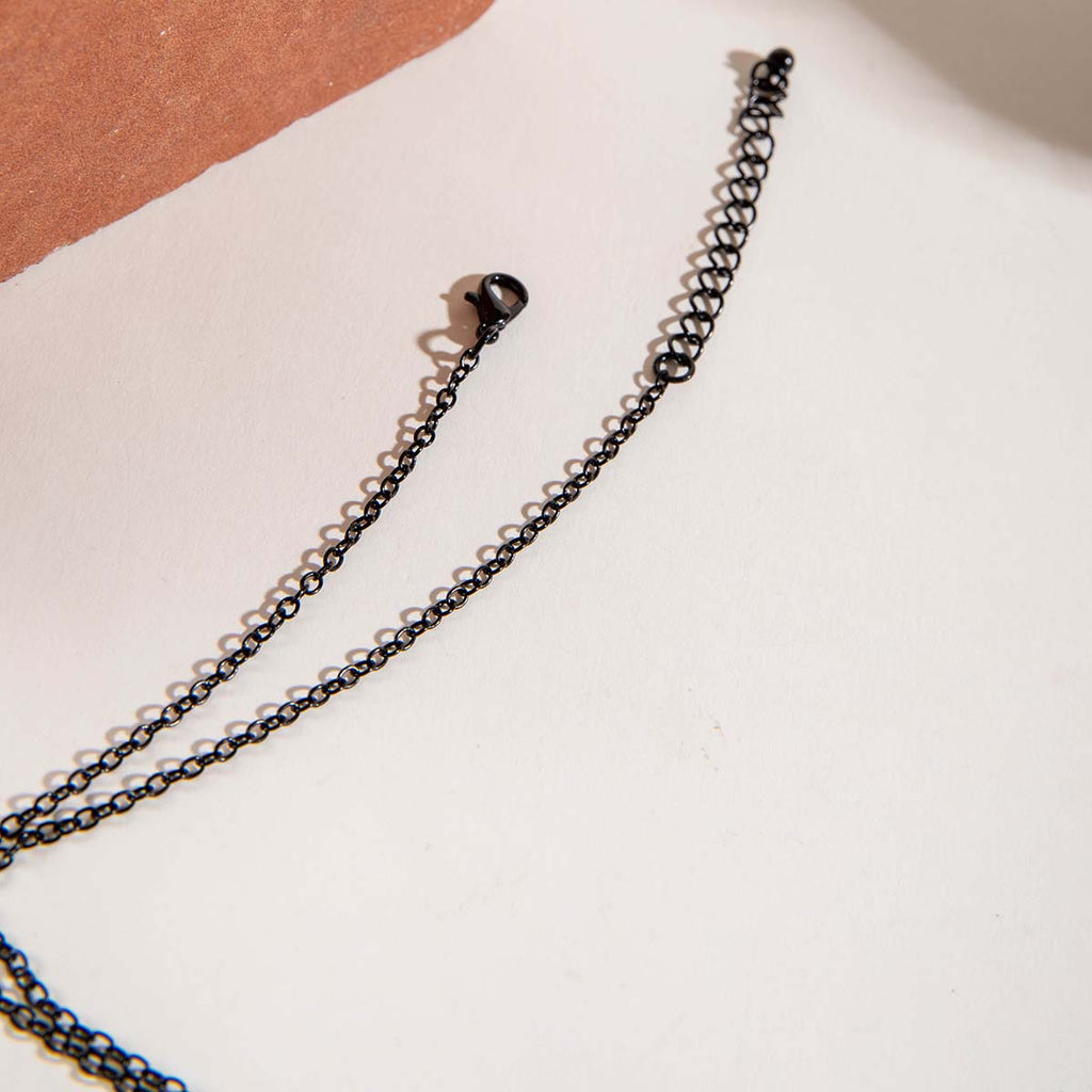 Simple Colorful Beaded Tassel y Chain Necklace Elegant Versatile Diamond-Studded Sweater Chain Jewelry