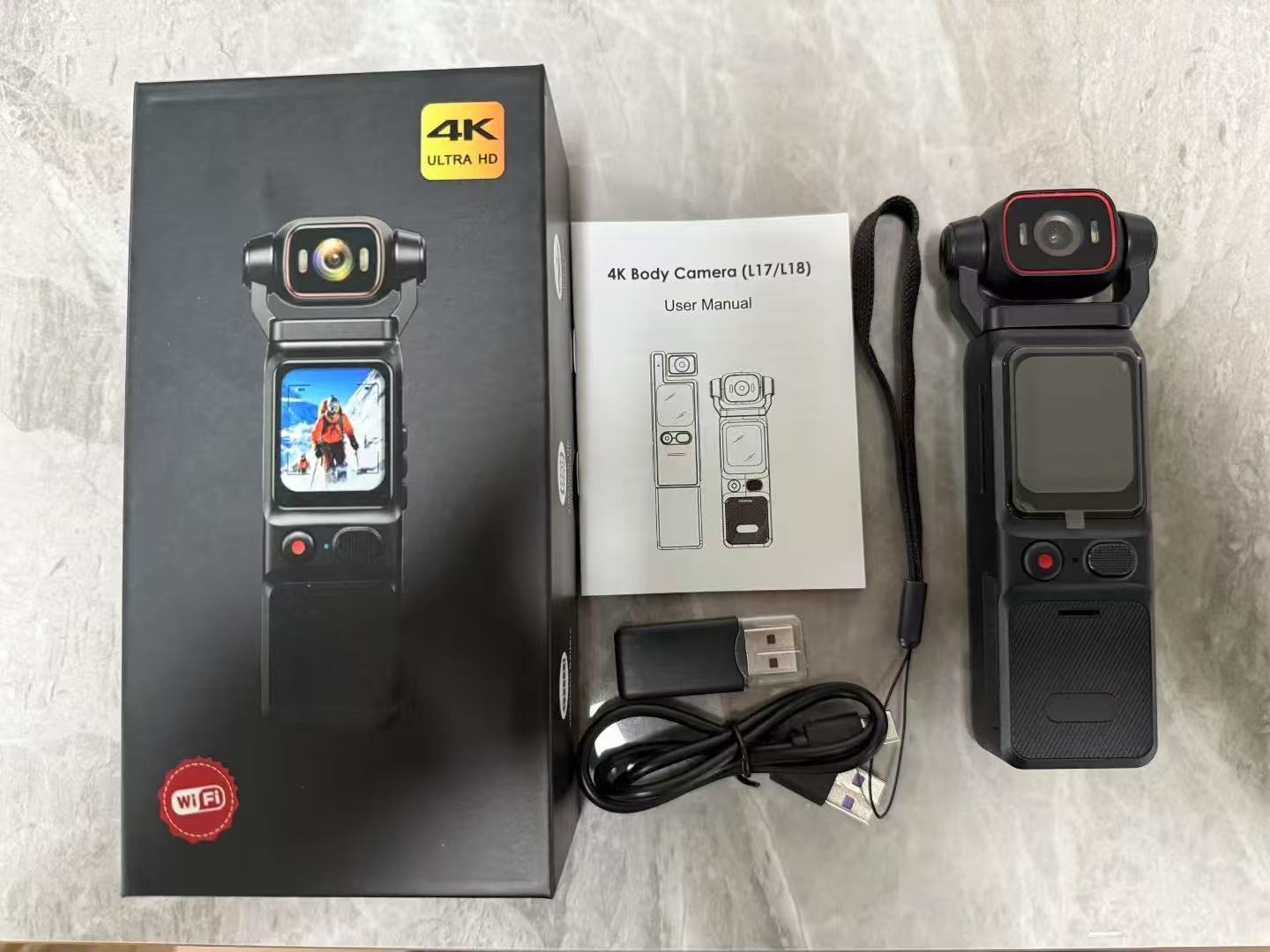 Handheld4K Ultra-clear Travel Camera2D Touch Screen Gyroscope Algorithm Anti-Shake WIFI Interconnected Movement VOLG Camera