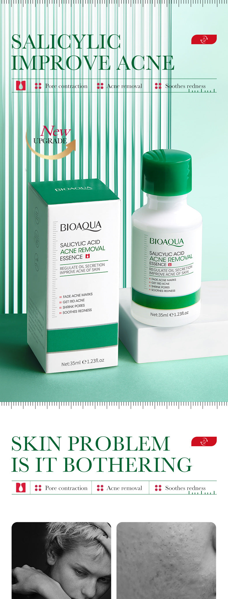 Essence Serum35ml BIOAOUA Salicylic acid moisturizing and hydrating  wholesale