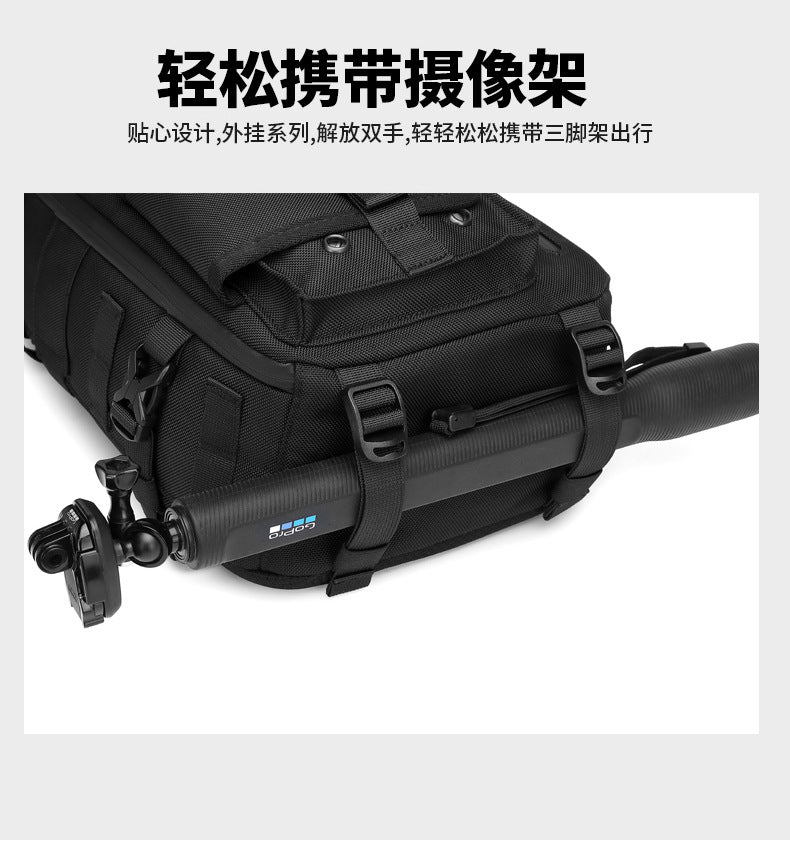 OZUKO Tactical Chest Bag Men's Waterproof Crossbody Bag Outdoor Sports Small Backpack Trendy Shoulder Portable Men's Bag