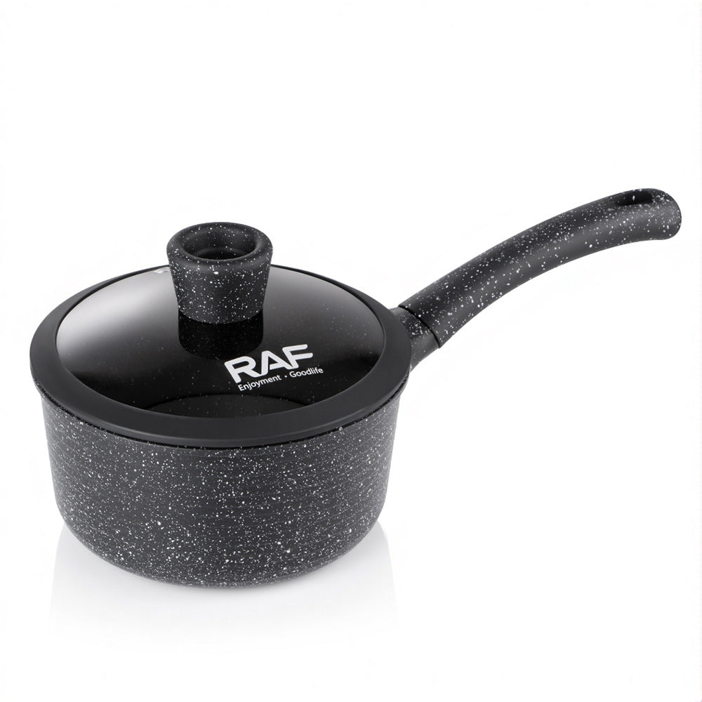 RAF Hot Sale Non-Stick Pan Ceramic  Inside and Out Flat Bottom Cooking Pan Universal Stove Cookware Set Ten-Piece Set
