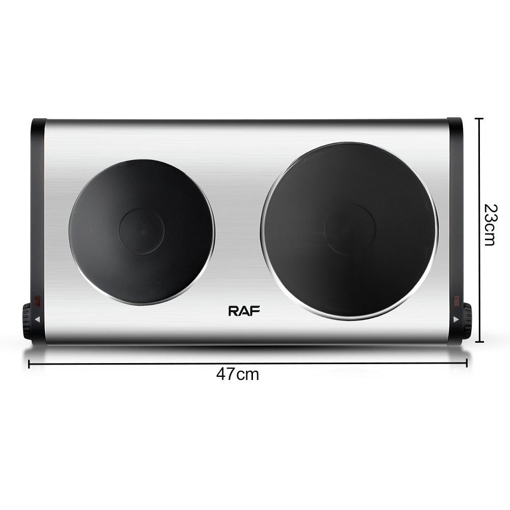 RAF European Standard Electric Stove Household Closed Electric Stove Insulation Double Burner Constant Temperature Universal Electric Stove R8014