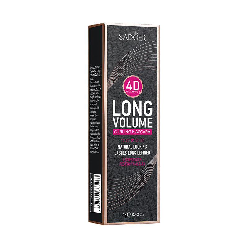 Makeup12g SADOER4D Curling Eyelashes Thick and Long Styling Mascara Cross-Border Foreign Trade Wholesale